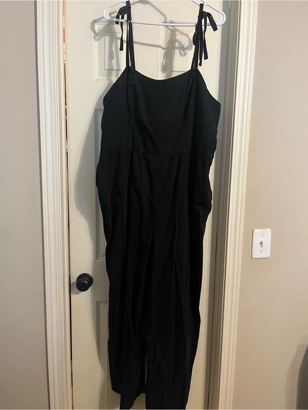 Old Navy Black Tie-Shoulder Jumpsuit